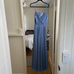 Lulus All About Love Slate Blue Maxi Dress